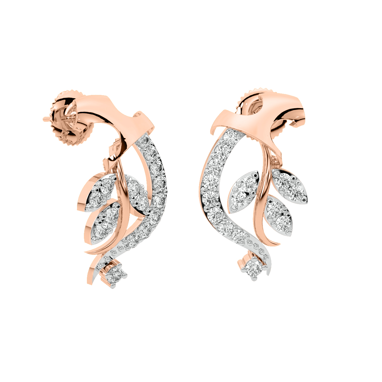 Jaime Round Diamond Stud Earrings